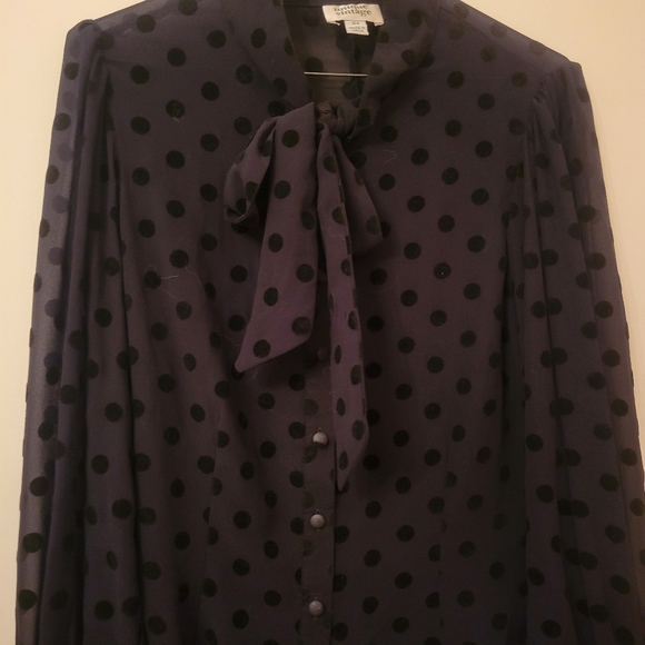 Black polka dot blouse - Picture 2 of 3